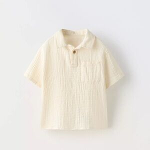 New with tags! Zara Muslin Polo Shirt